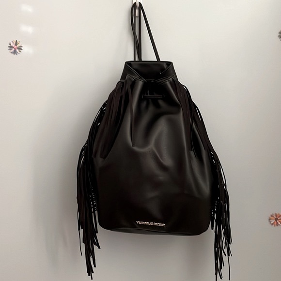 Victorias Secret Fringe Drawstring Backpack - Picture 2 of 12